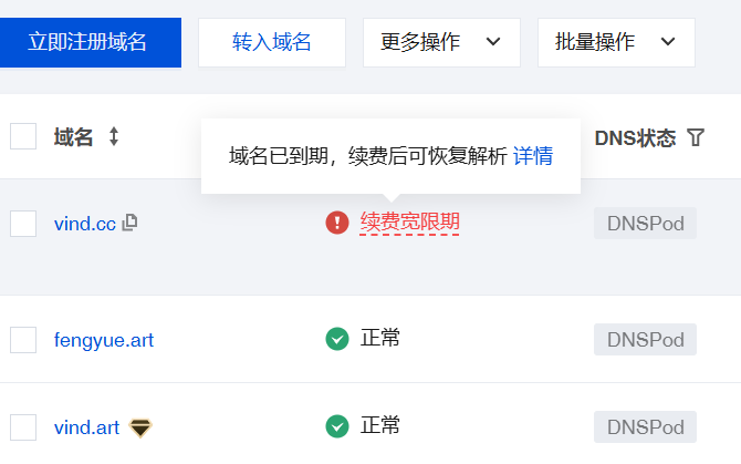 域名过期后还有可用期限